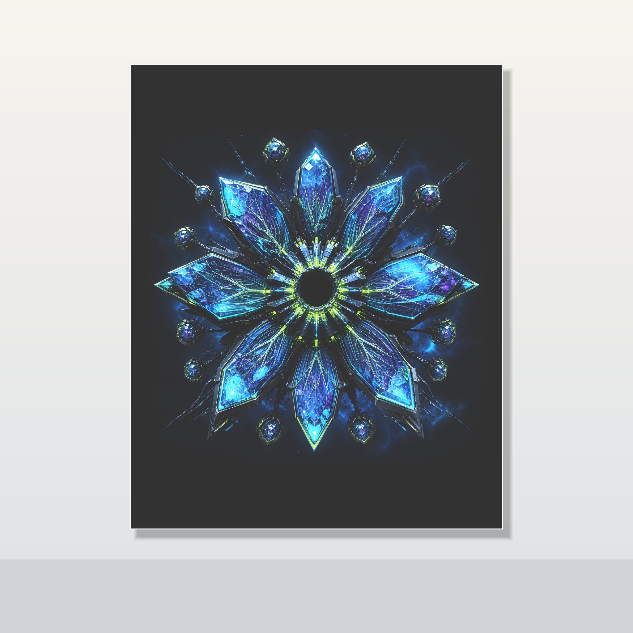 Helixless Bloom original KOSVYRE poster shown on a clean unframed display