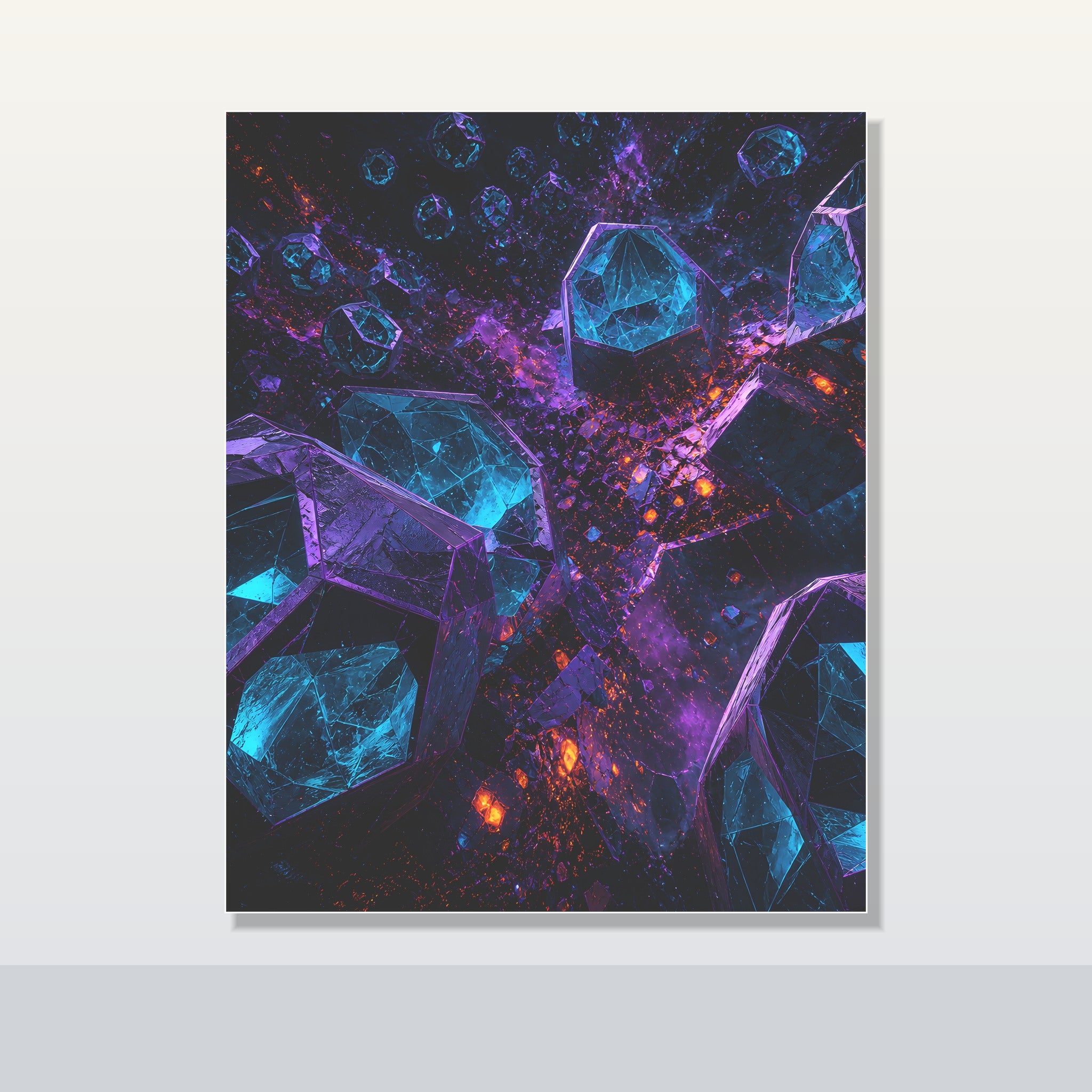 Hollow Lantern Tectonics original KOSVYRE poster shown on a clean unframed display