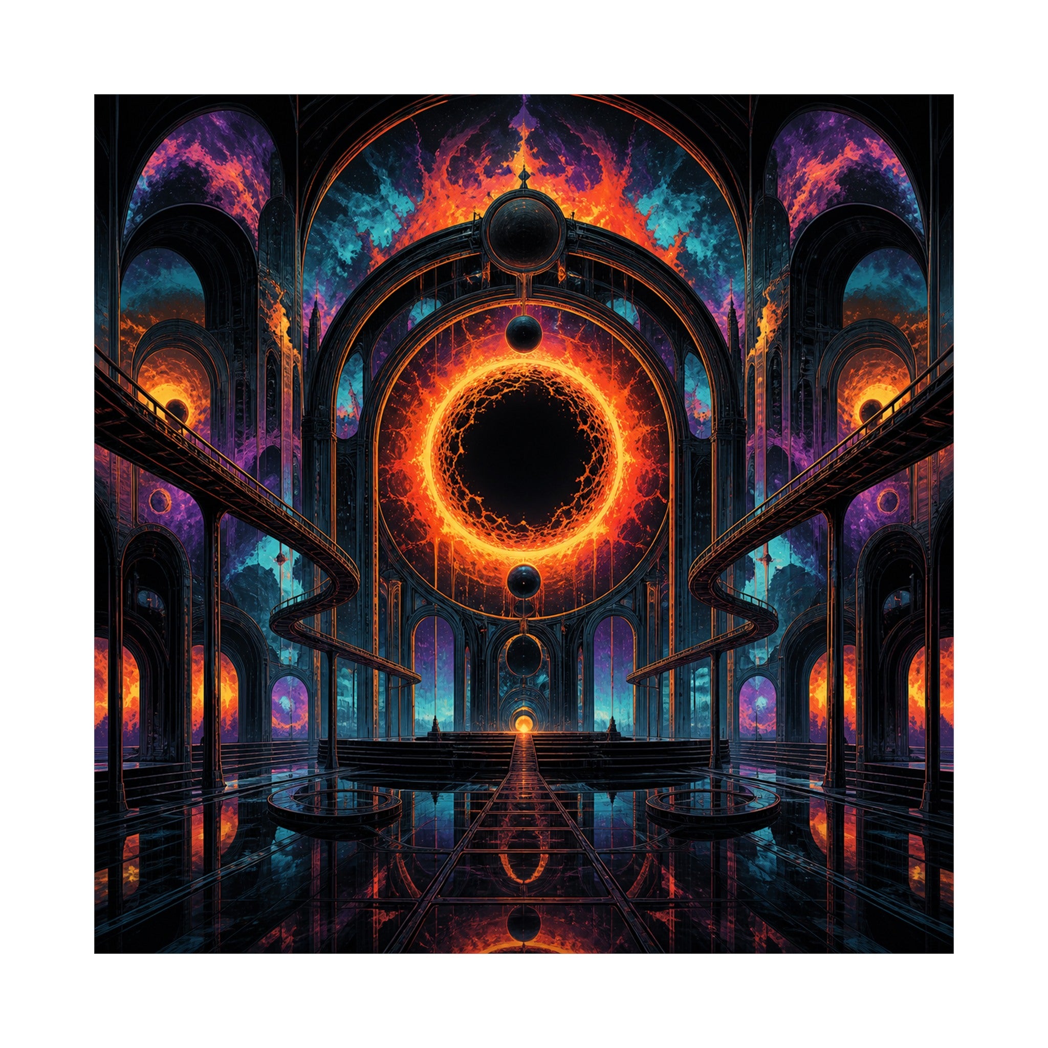 Hollow Sun Terminal original KOSVYRE art print shown on a clean white display