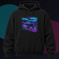 Horizon Fold Array original KOSVYRE design on a black hoodie against a graphite studio background