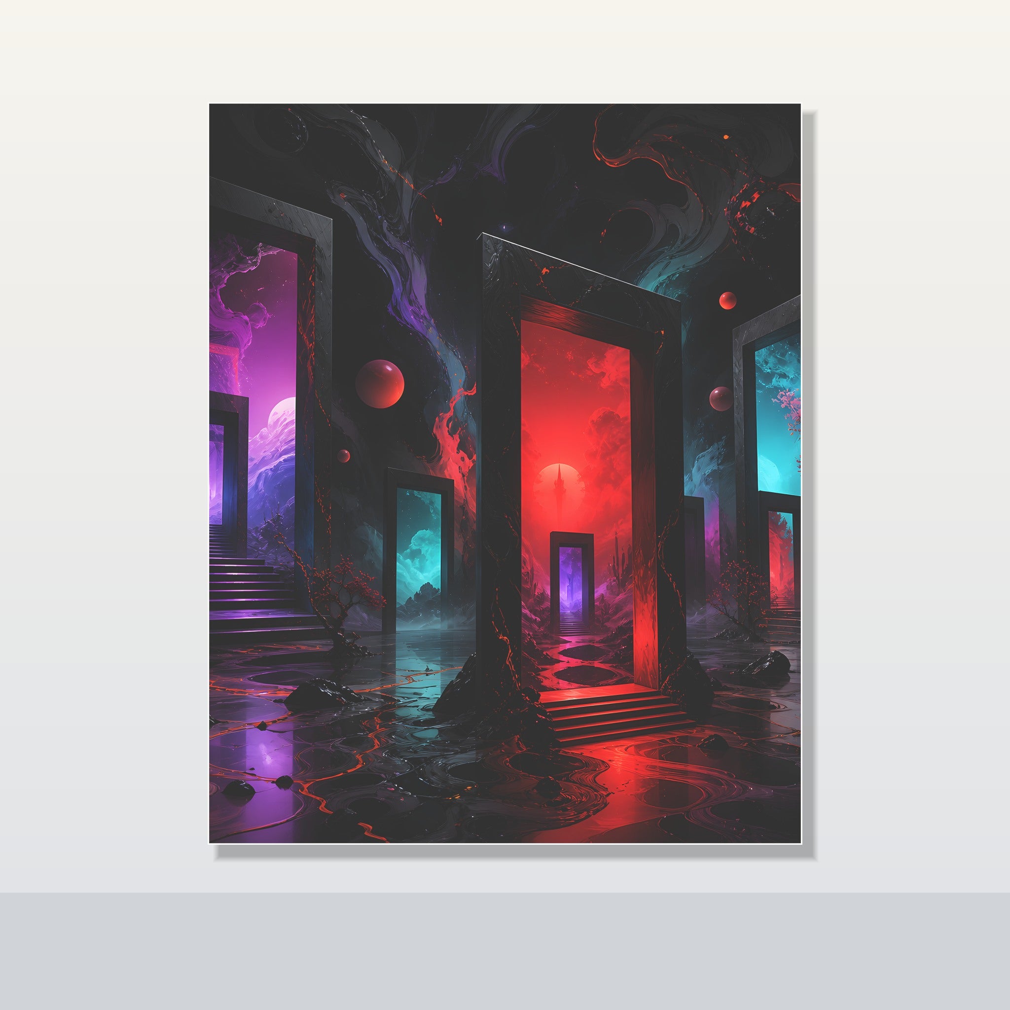 Infrared Orchard of Doors original KOSVYRE poster shown on a clean unframed display