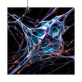Kinetic Lattice Vessel original KOSVYRE art print displayed with binder clips