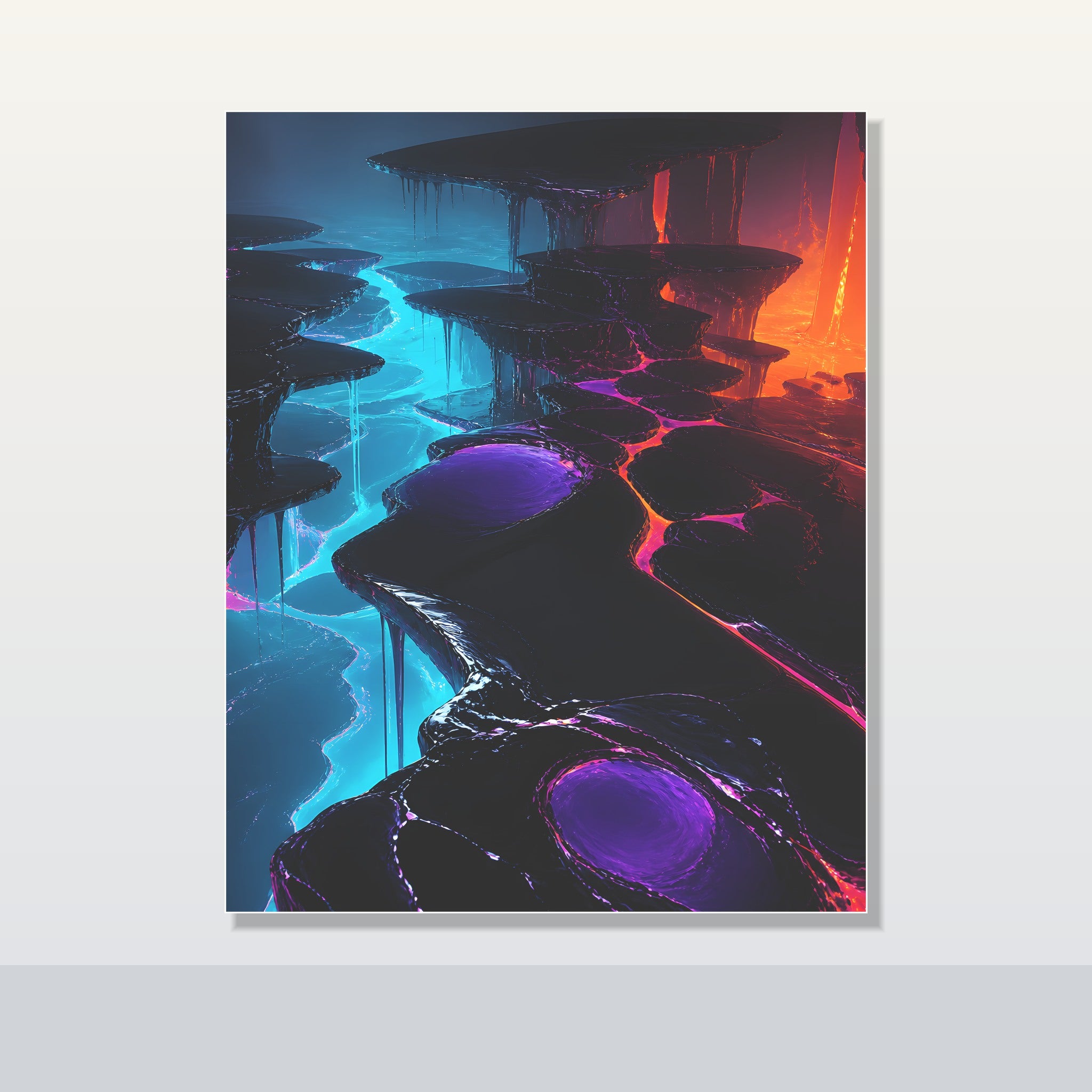 Lacquer Rift Garden original KOSVYRE poster shown on a clean unframed display