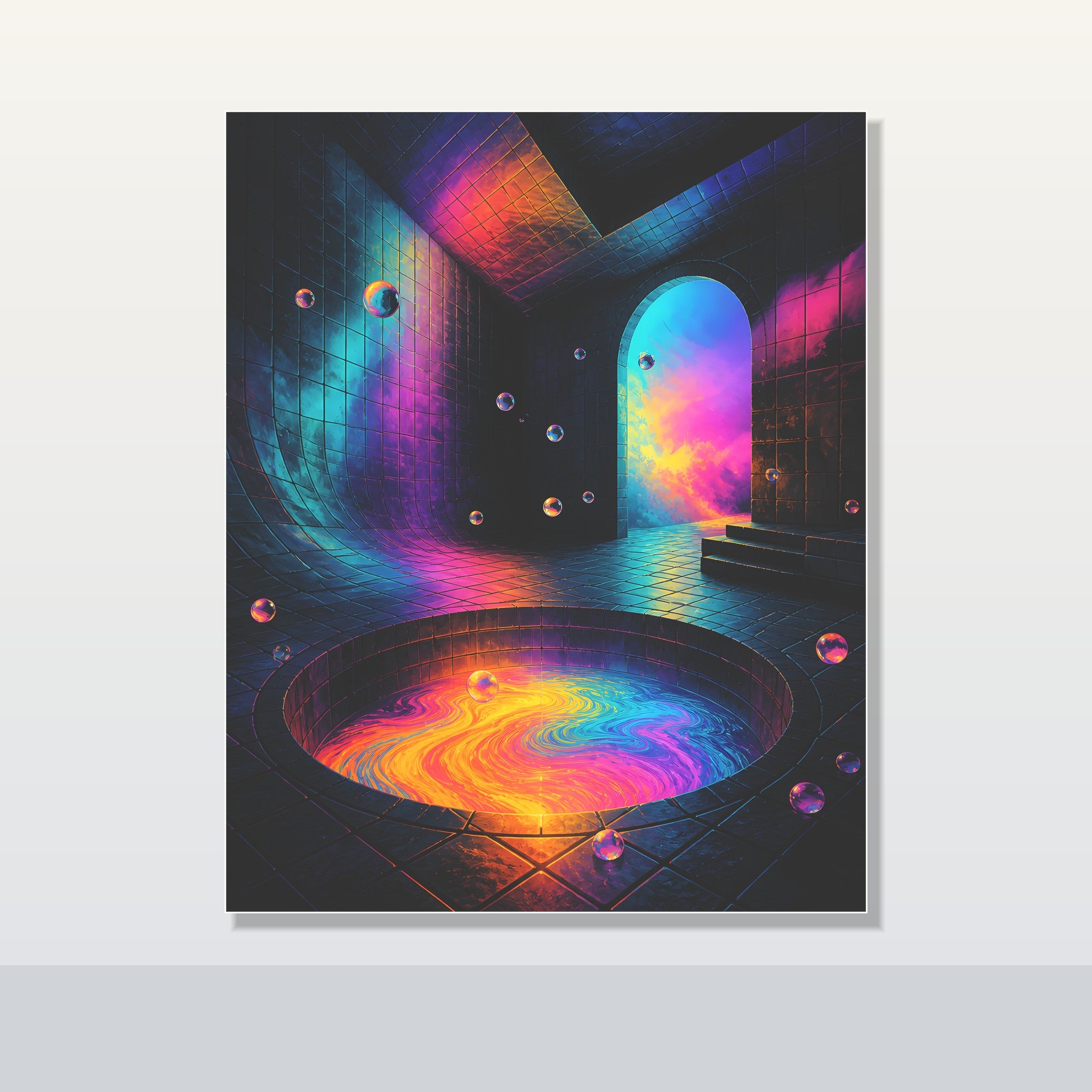 Liminal Colorwell original KOSVYRE poster shown on a clean unframed display
