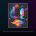Liminal Colorwell original KOSVYRE poster displayed in a dark psychedelic gallery setting