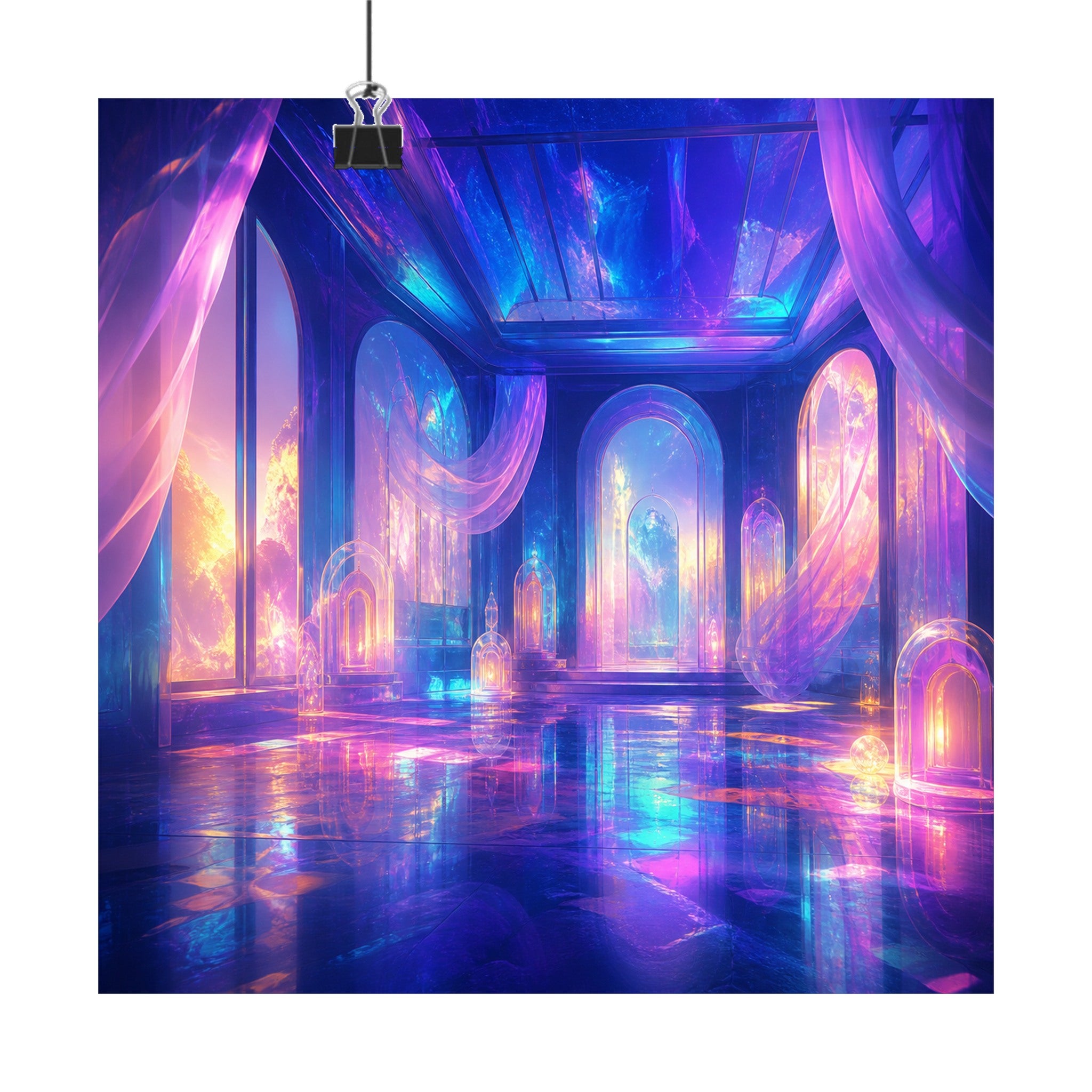Liminal Sunroom Choir original KOSVYRE art print displayed with binder clips