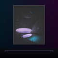 Liminal Velvet Observatory original KOSVYRE poster displayed in a dark psychedelic gallery setting