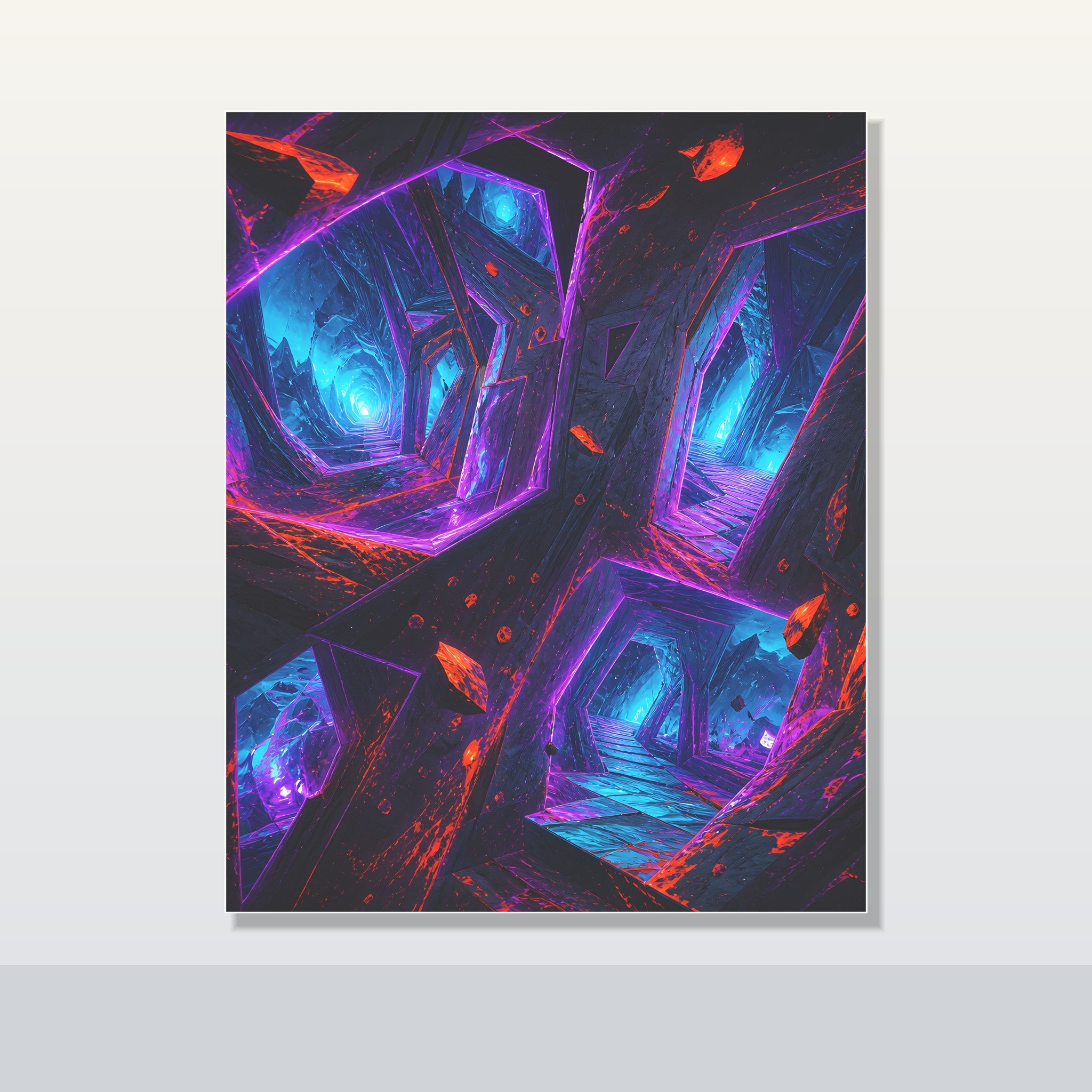 Magenta Rift Transit original KOSVYRE poster shown on a clean unframed display