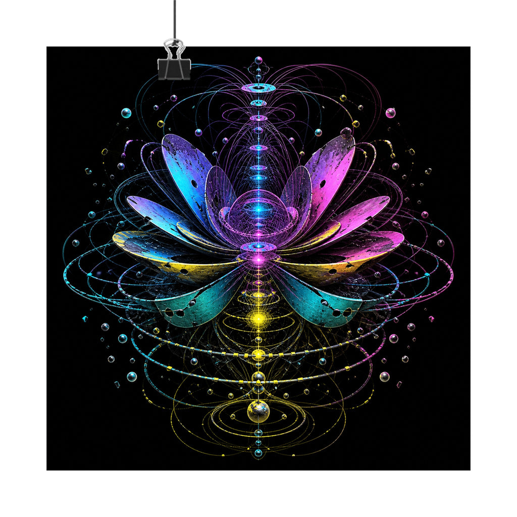 Magnetic Bloom Atlas original KOSVYRE art print displayed with binder clips