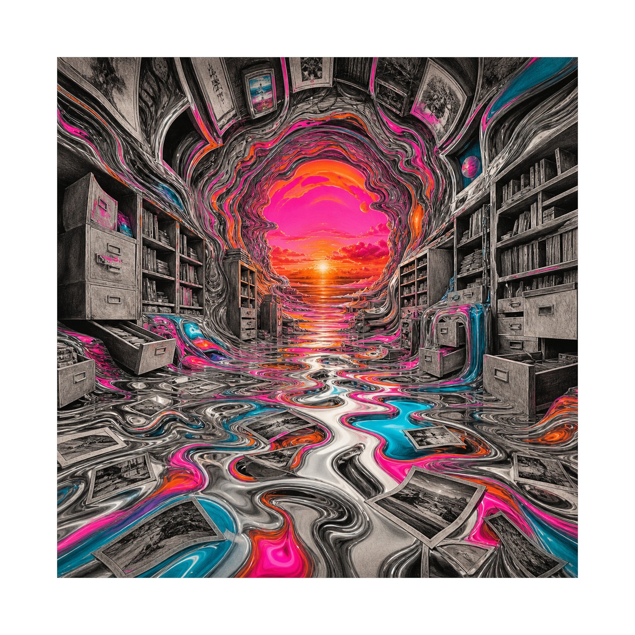 Melted Archive original KOSVYRE art print shown on a clean white display