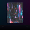 Museum of Falling Light original KOSVYRE poster displayed in a dark psychedelic gallery setting