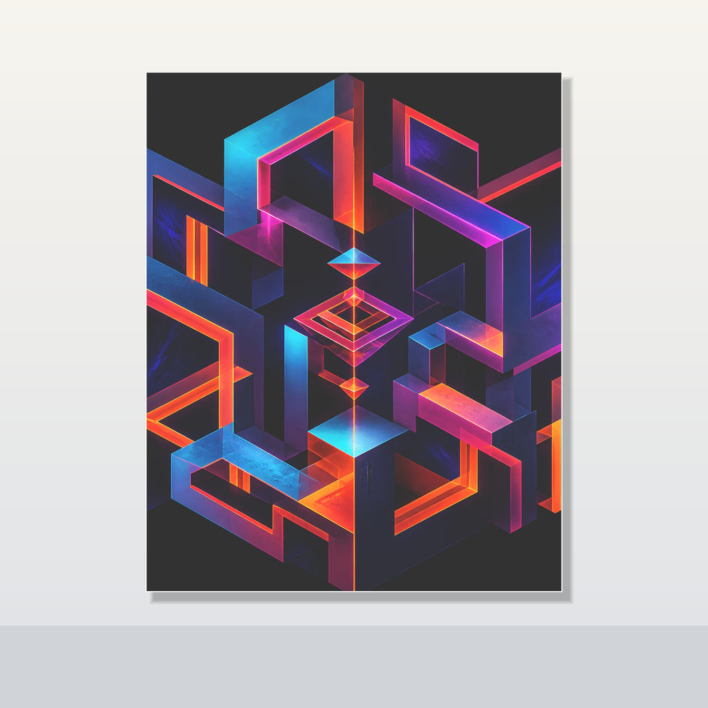 Negative Space Oracle original KOSVYRE poster shown on a clean unframed display