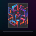 Negative Space Oracle original KOSVYRE poster displayed in a dark psychedelic gallery setting