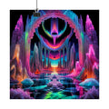 Neon Salt Cathedral original KOSVYRE art print displayed with binder clips
