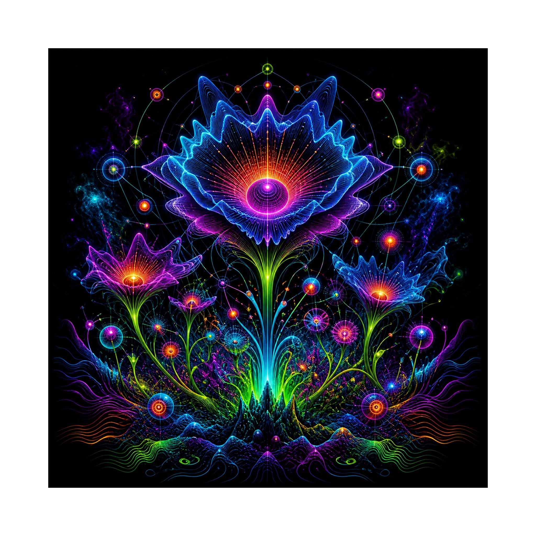 Night Bloom Frequency original KOSVYRE art print shown on a clean white display