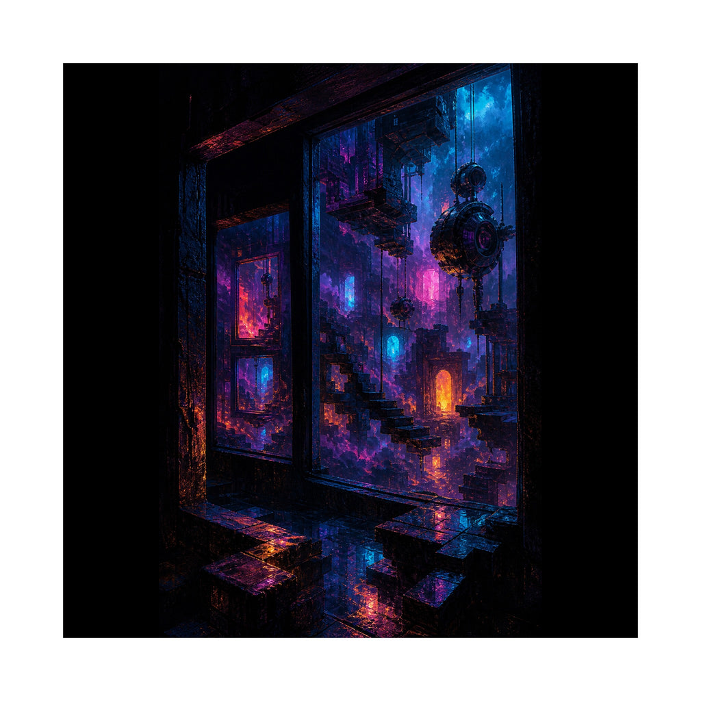 Night Window Machinery original KOSVYRE art print shown on a clean white display
