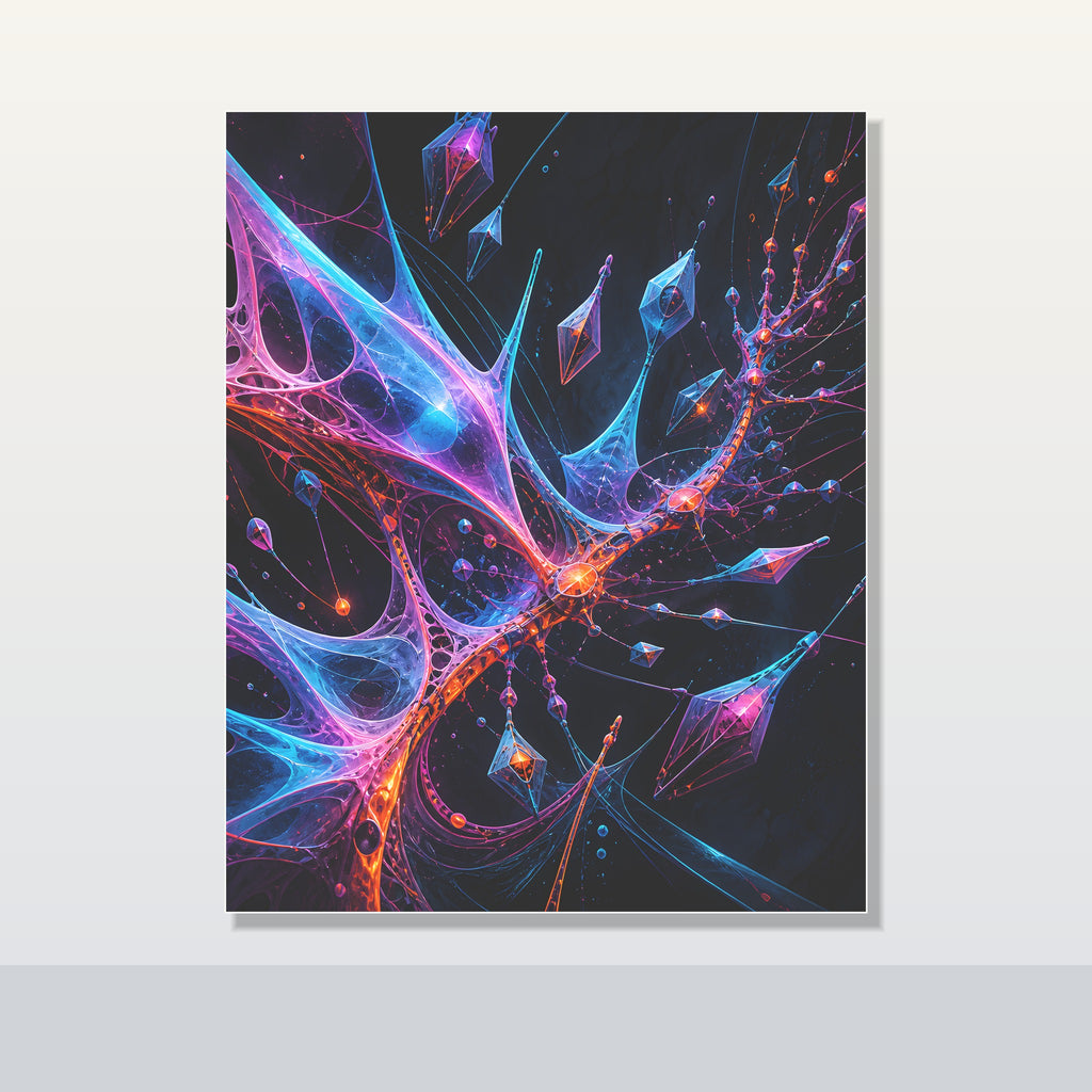 Null Meridian Bloom original KOSVYRE poster shown on a clean unframed display