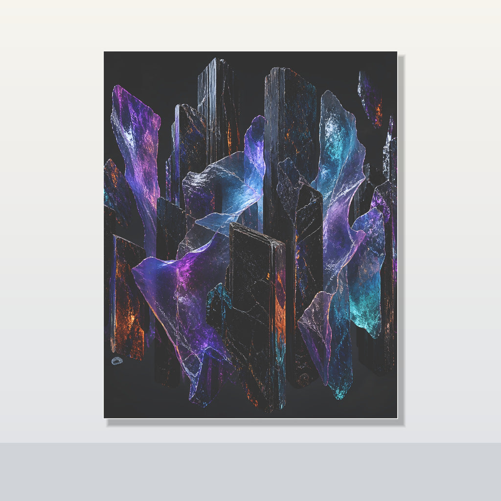 Obsidian Mica Choir original KOSVYRE poster shown on a clean unframed display