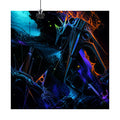Obsidian Tide Instrument original KOSVYRE art print displayed with binder clips