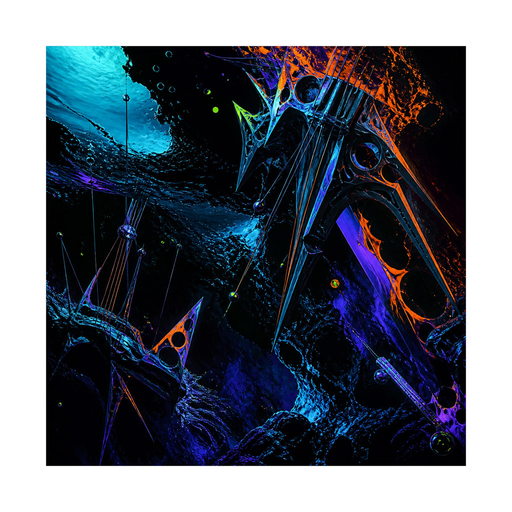 Obsidian Tide Instrument original KOSVYRE art print shown on a clean white display