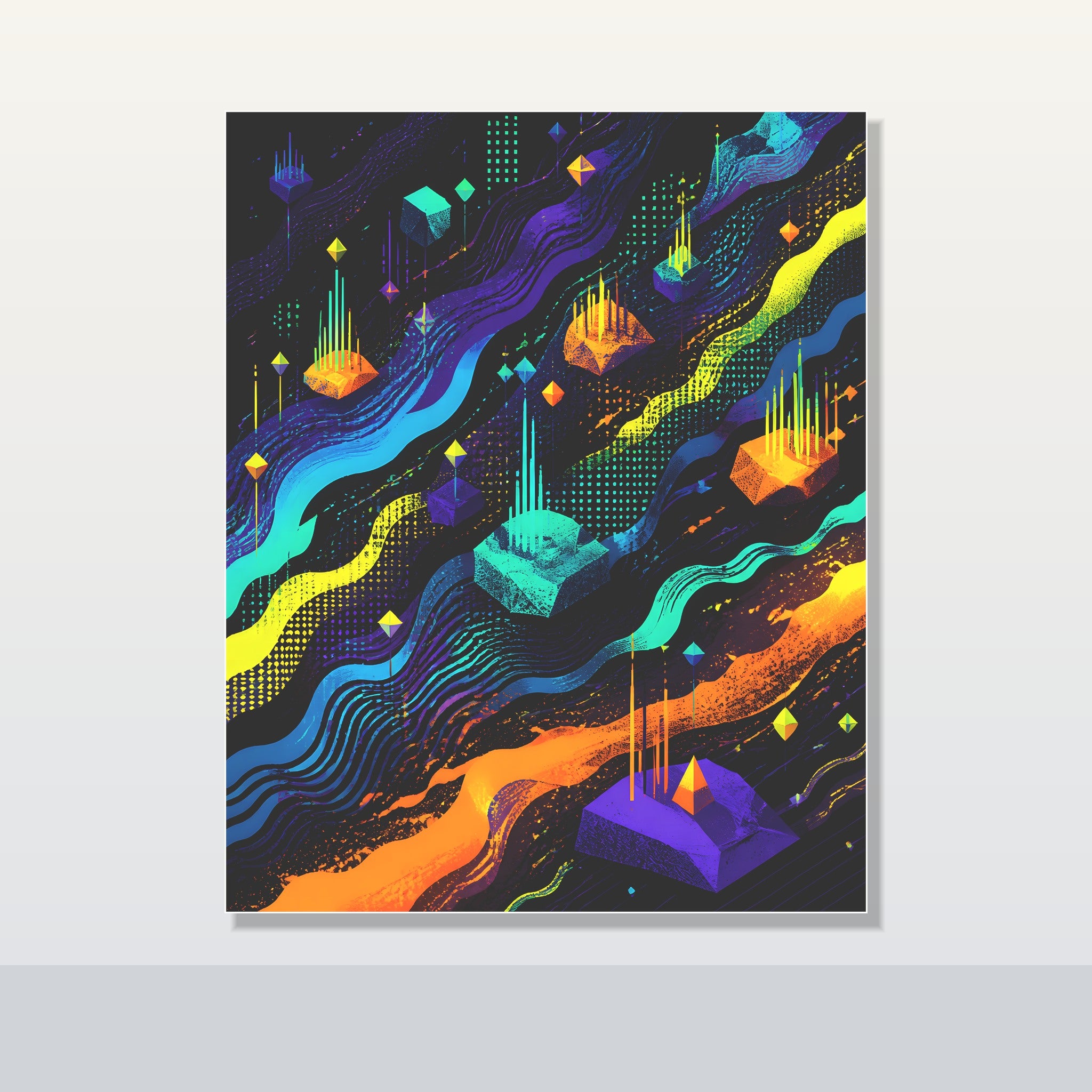 Offset Broadcast Reef original KOSVYRE poster shown on a clean unframed display