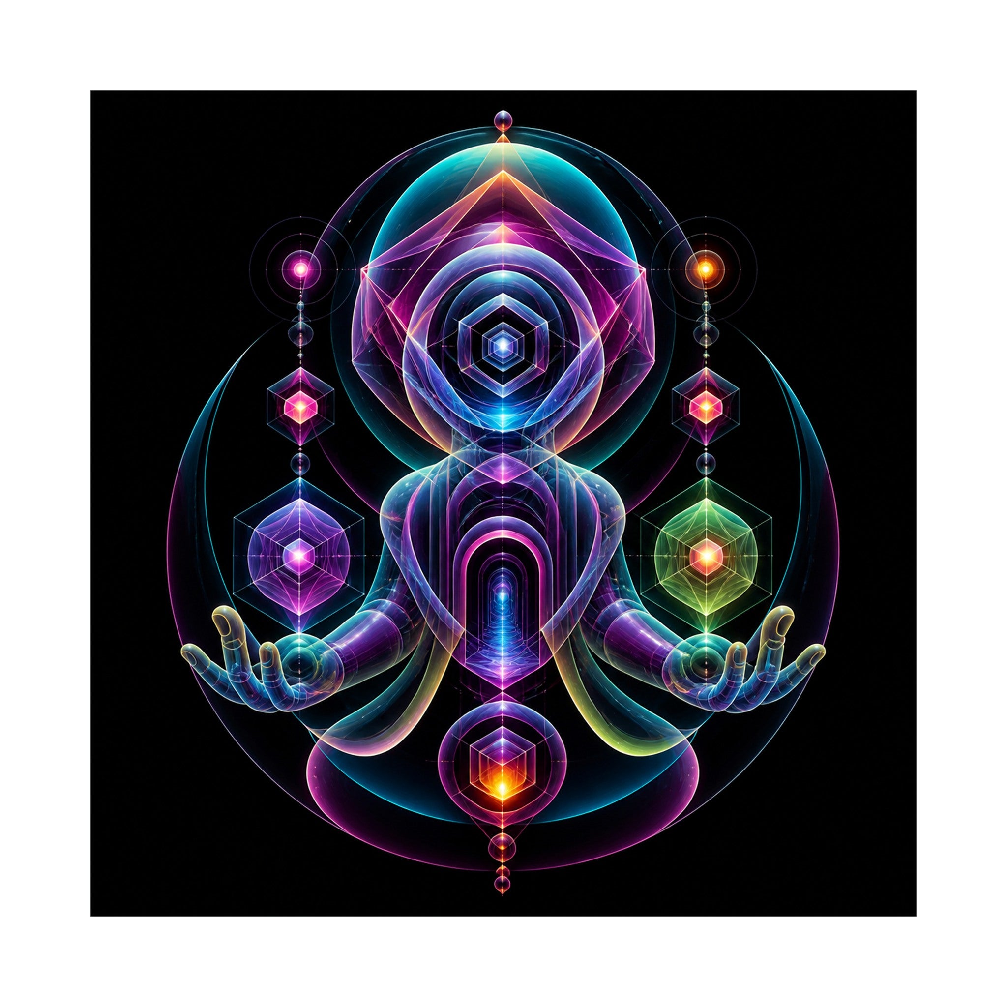 Oracle of Soft Geometry original KOSVYRE art print shown on a clean white display