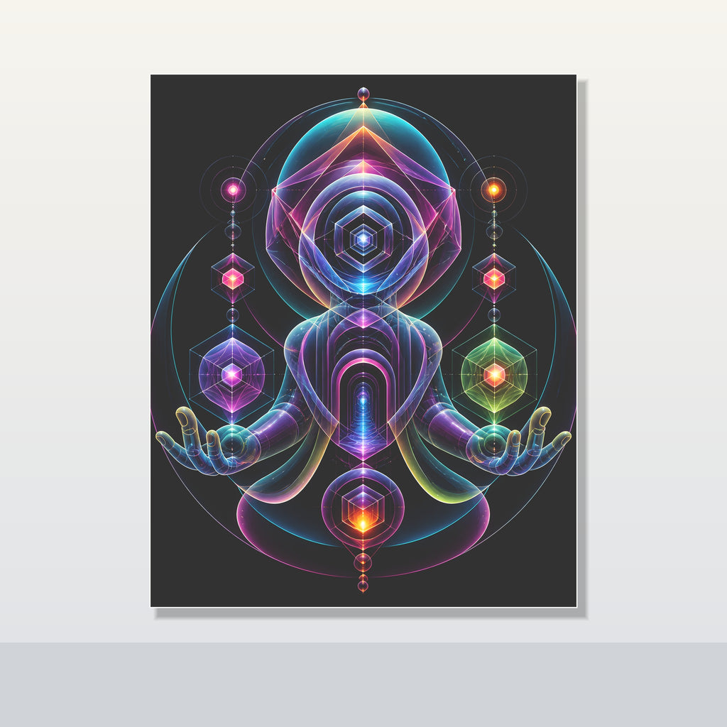 Oracle of Soft Geometry original KOSVYRE poster shown on a clean unframed display