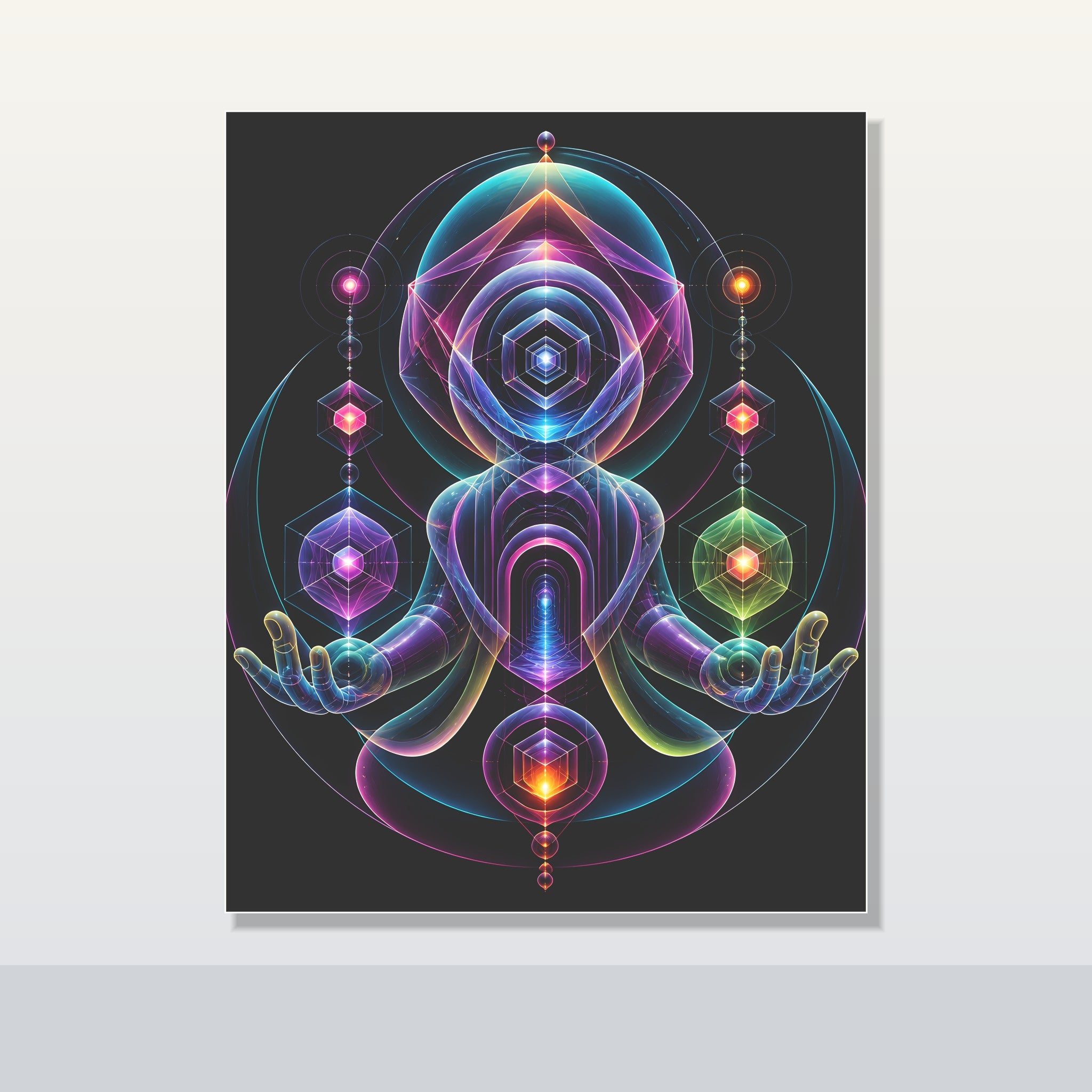 Oracle of Soft Geometry original KOSVYRE poster shown on a clean unframed display