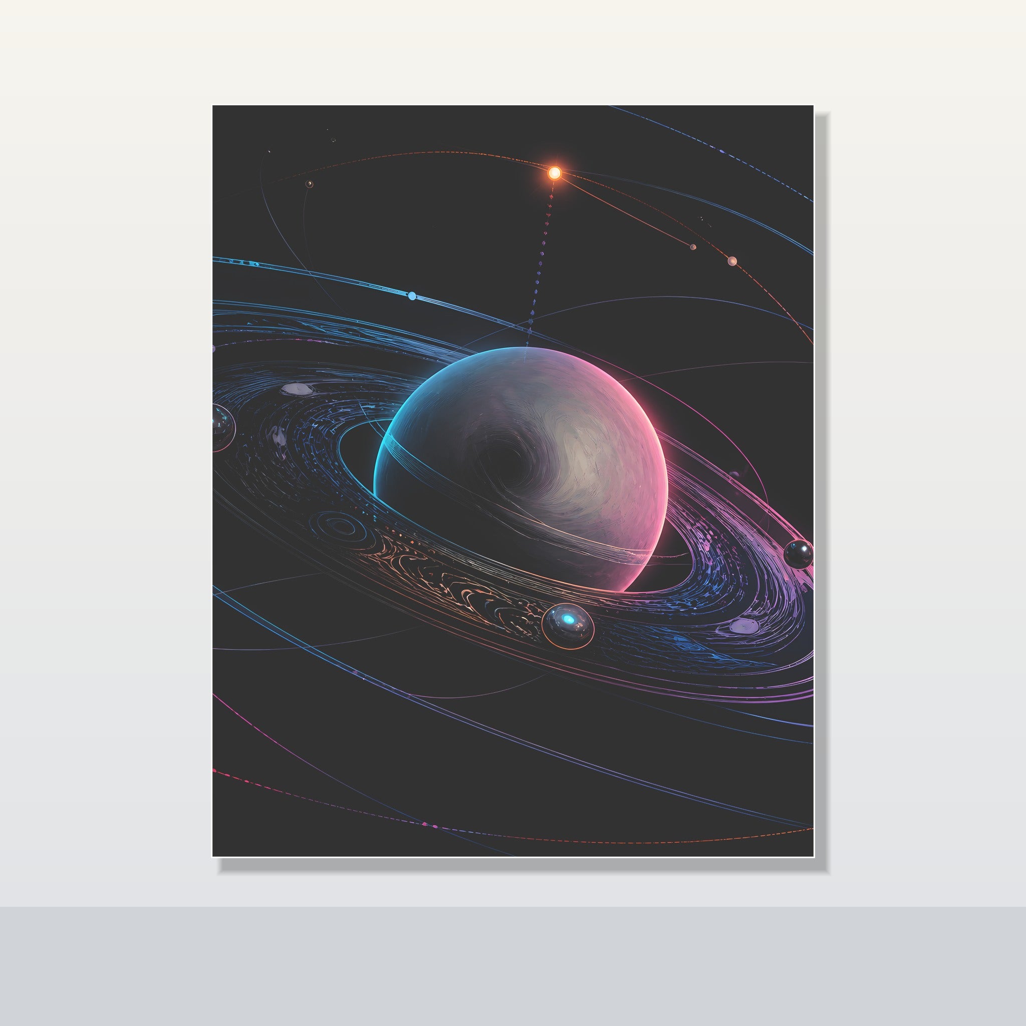 Orbit of the Unsaid original KOSVYRE poster shown on a clean unframed display