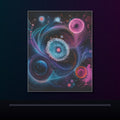Orbit Salt Compass original KOSVYRE poster displayed in a dark psychedelic gallery setting