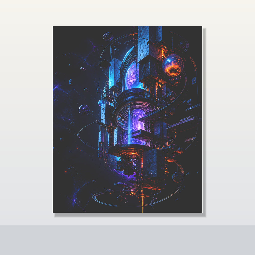 Orbiting Archive Engine original KOSVYRE poster shown on a clean unframed display