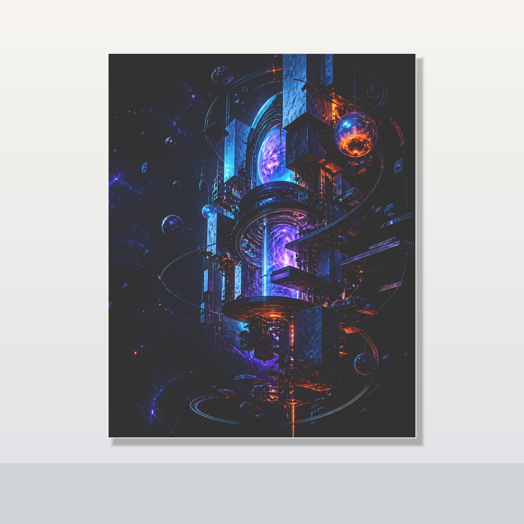 Orbiting Archive Engine original KOSVYRE poster shown on a clean unframed display