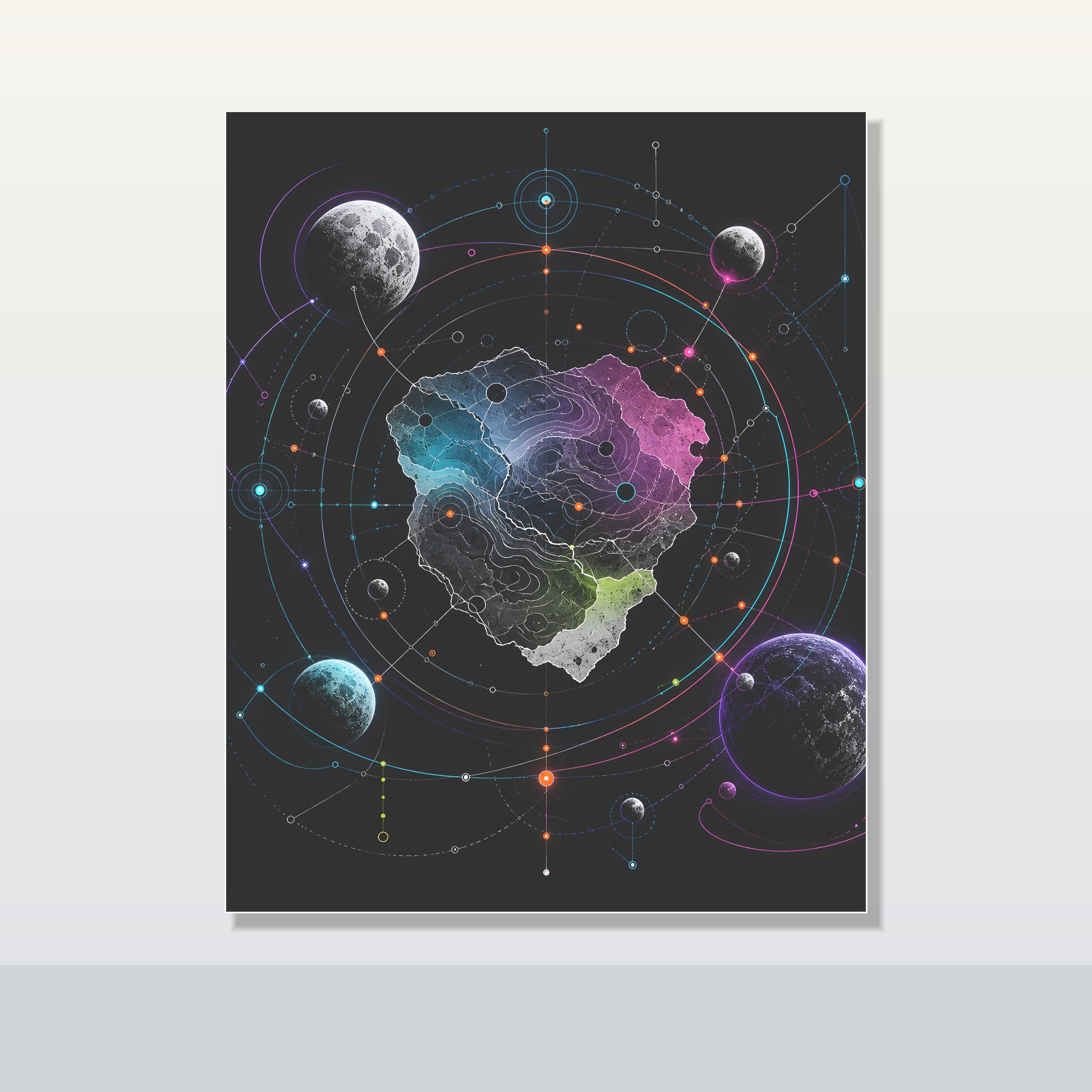 Orbiting Atlas original KOSVYRE poster shown on a clean unframed display