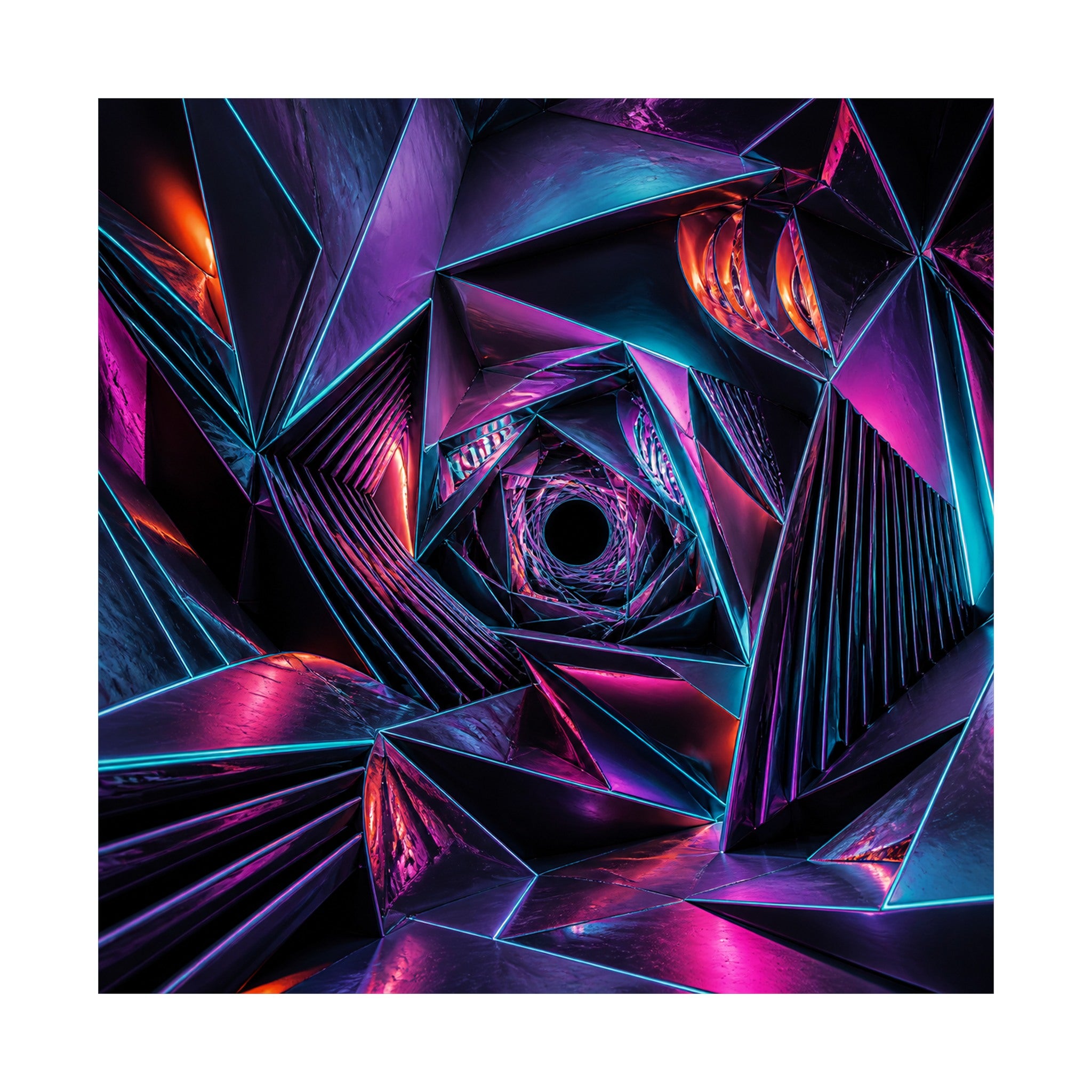 Orbiting Fold Cathedral original KOSVYRE art print shown on a clean white display