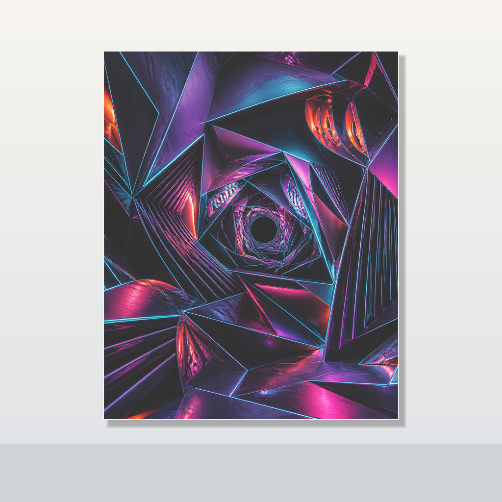 Orbiting Fold Cathedral original KOSVYRE poster shown on a clean unframed display
