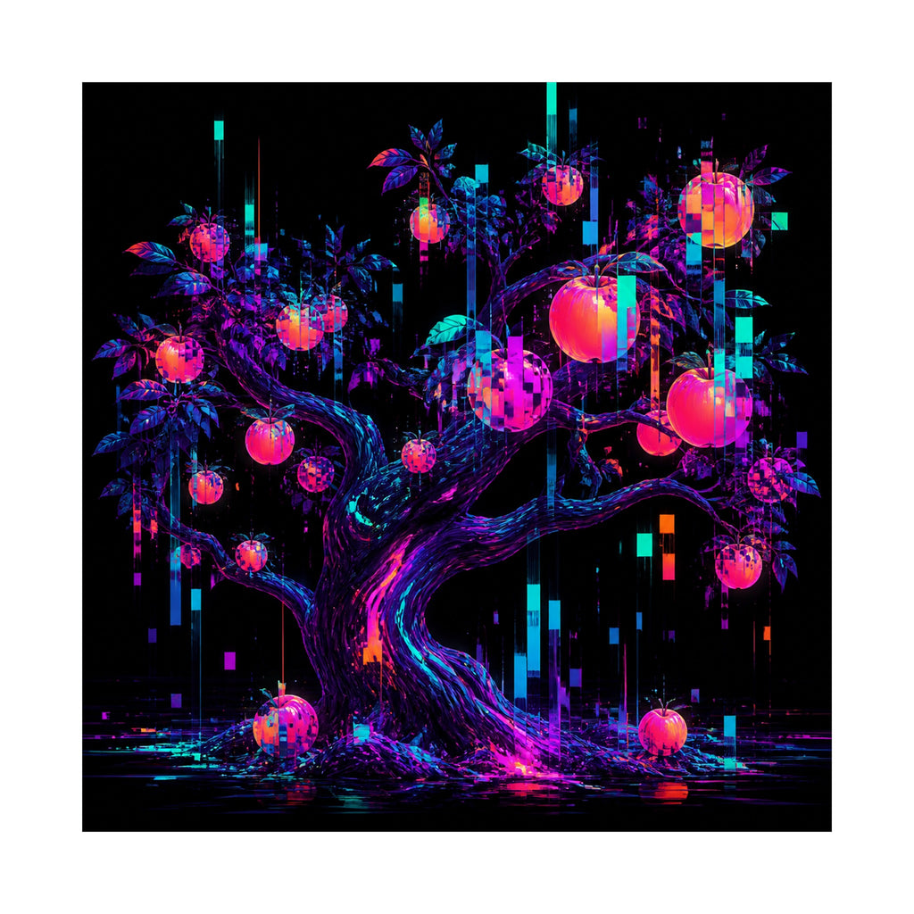 Packet Loss Orchard original KOSVYRE art print shown on a clean white display