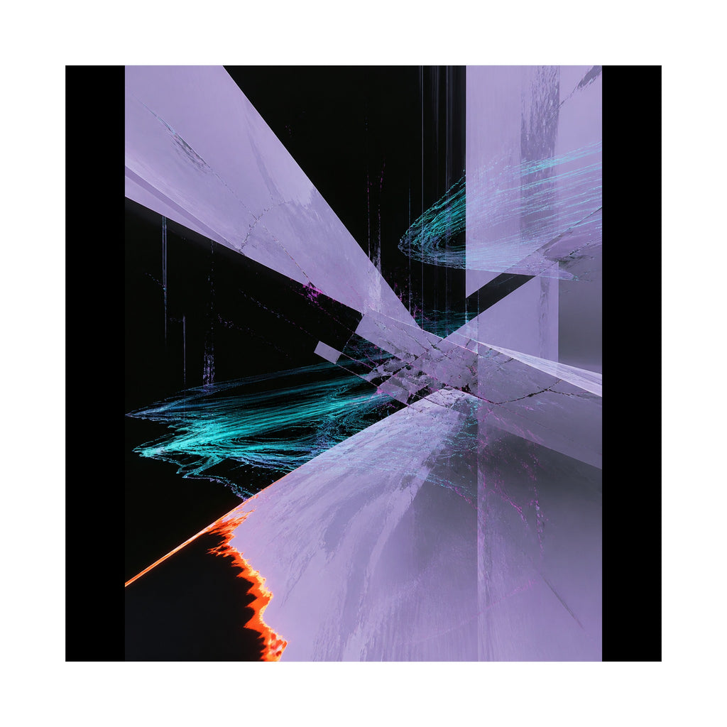 Pale Static Crossing original KOSVYRE art print shown on a clean white display