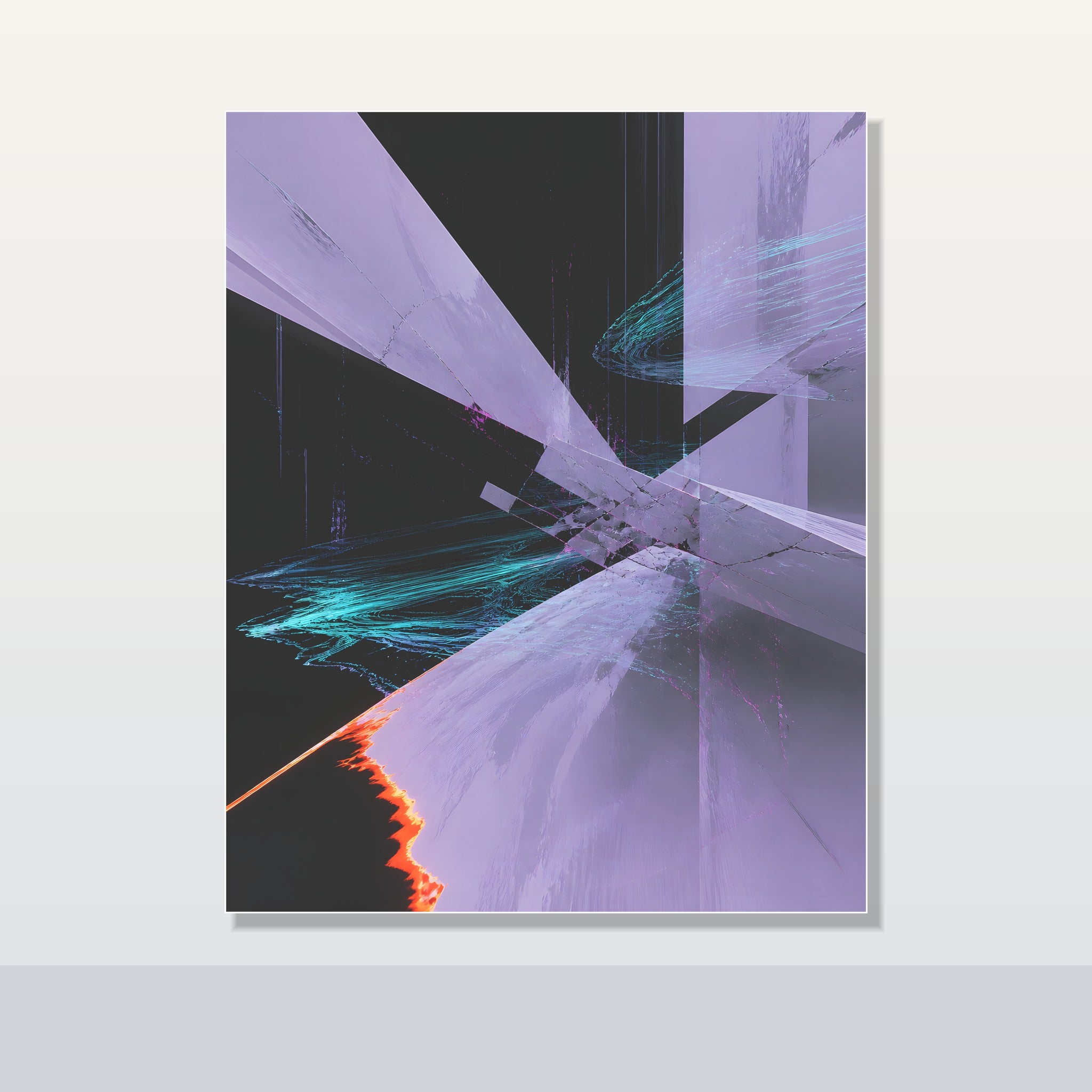 Pale Static Crossing original KOSVYRE poster shown on a clean unframed display