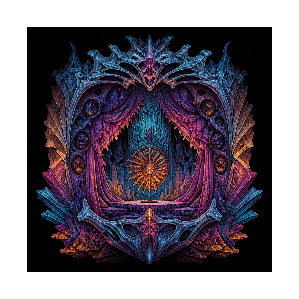 Parallax Fossil Theater original KOSVYRE art print shown on a clean white display