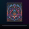 Parallax Fossil Theater original KOSVYRE poster displayed in a dark psychedelic gallery setting