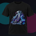 Periscope Chapel original KOSVYRE design on a black graphic tee against a graphite studio background
