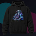 Periscope Chapel original KOSVYRE design on a black hoodie against a graphite studio background