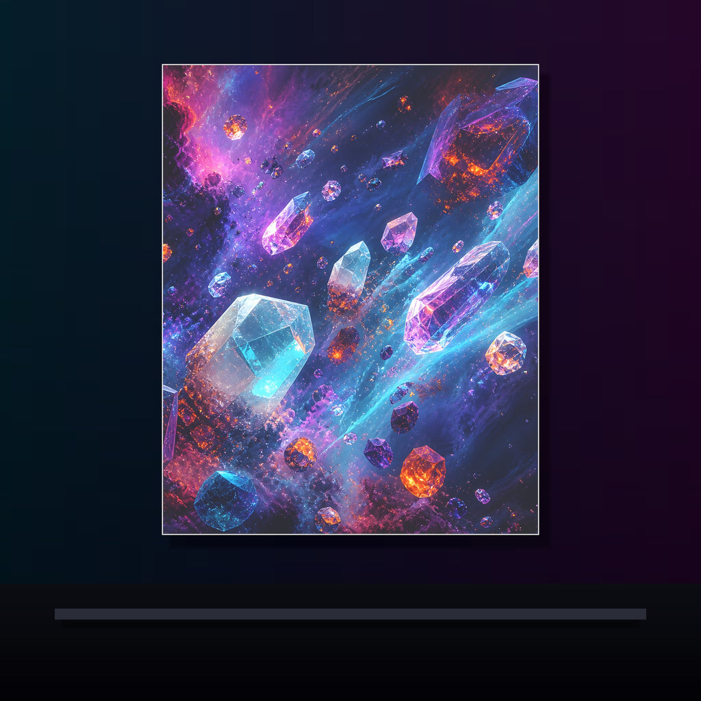 Peroxide Nebula Herd original KOSVYRE poster displayed in a dark psychedelic gallery setting