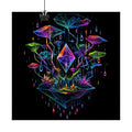 Polyhedral Rain Garden original KOSVYRE art print displayed with binder clips