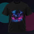 Polymer Rainfield original KOSVYRE design on a black graphic tee against a graphite studio background