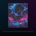 Polymer Rainfield original KOSVYRE poster displayed in a dark psychedelic gallery setting