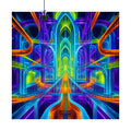 Prism Rail Cathedral original KOSVYRE art print displayed with binder clips