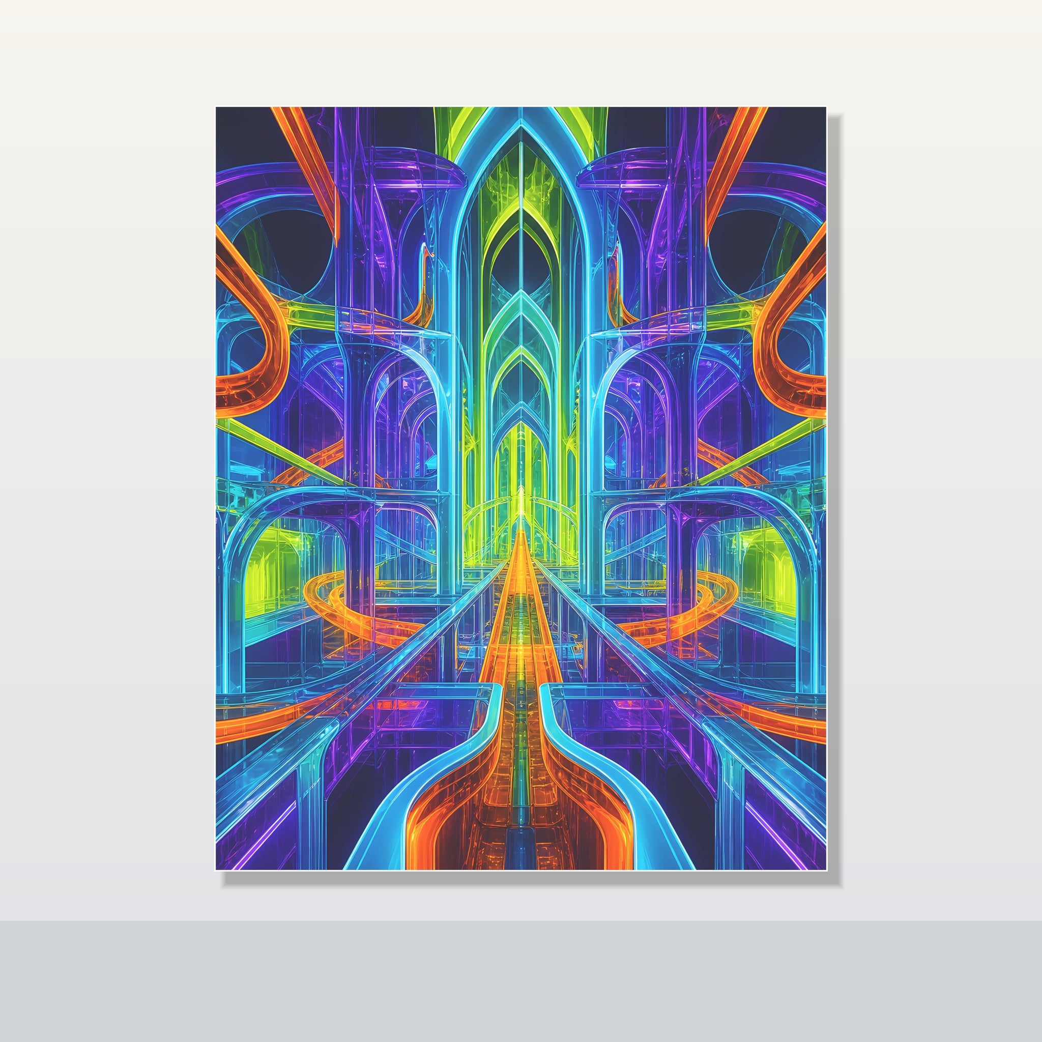 Prism Rail Cathedral original KOSVYRE poster shown on a clean unframed display