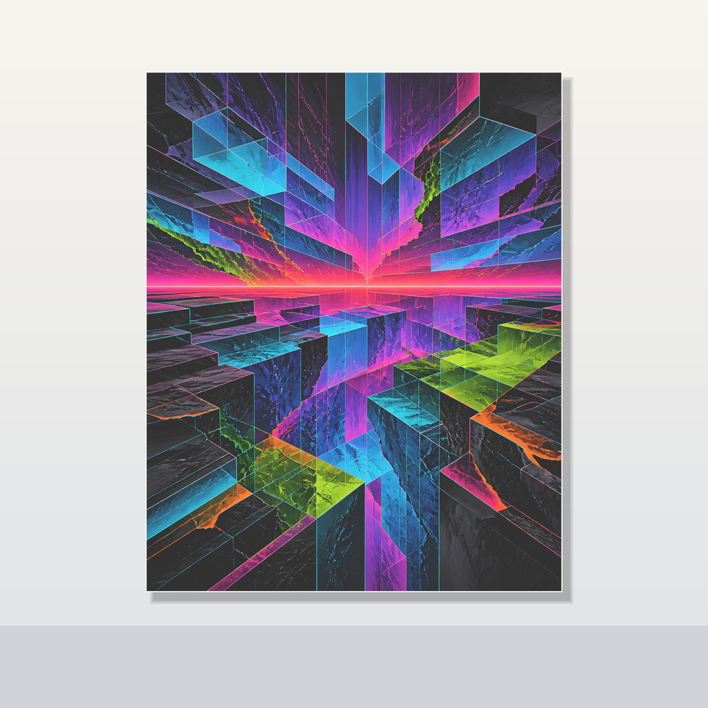 Prismatic Fault Garden original KOSVYRE poster shown on a clean unframed display