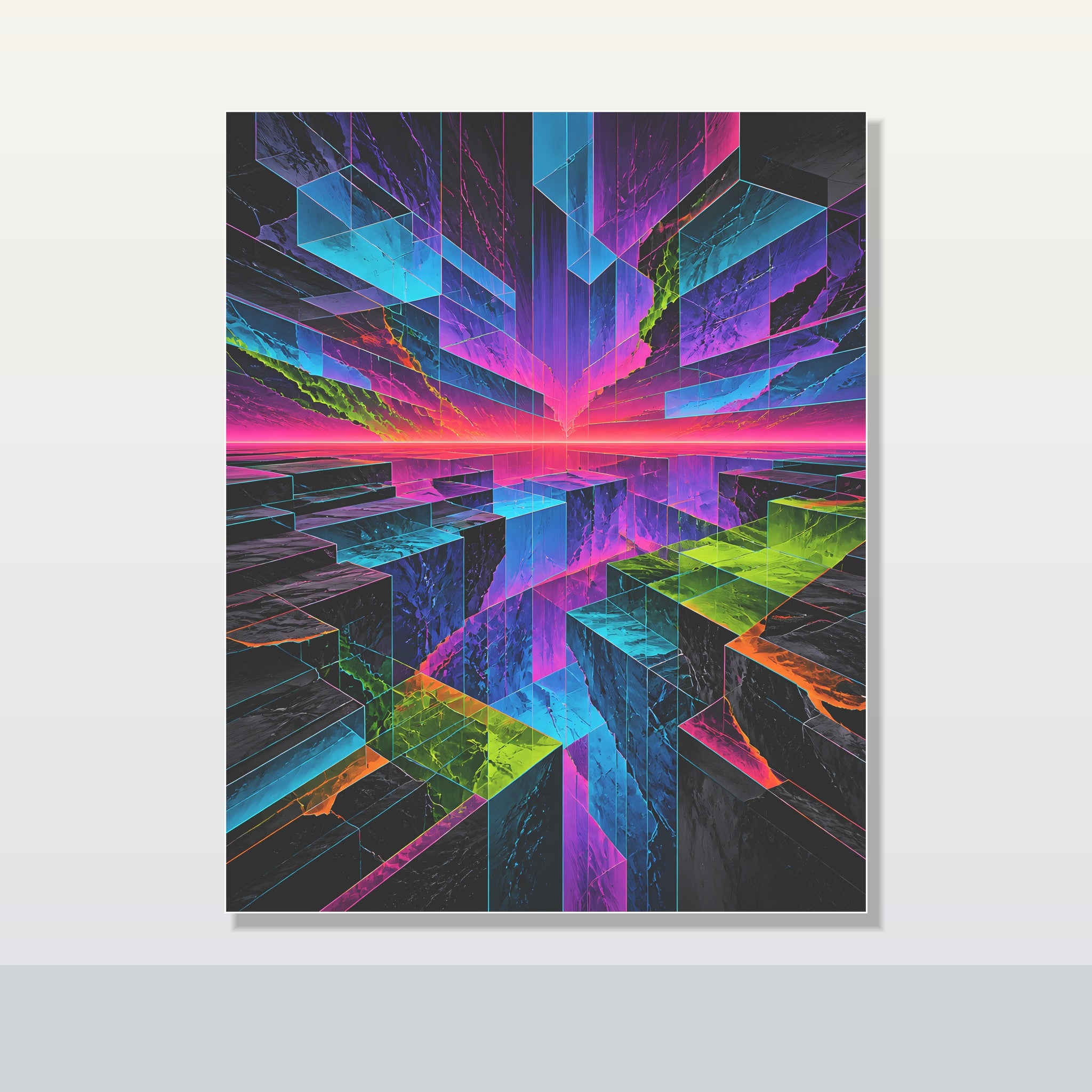 Prismatic Fault Garden original KOSVYRE poster shown on a clean unframed display